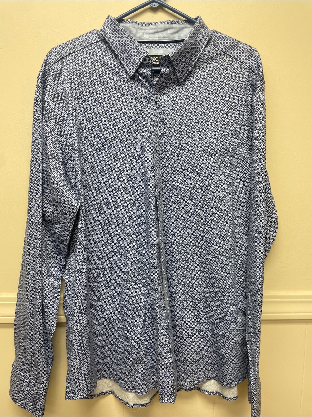 Johnston and Murphy Men's Navy Button-Down Shirt